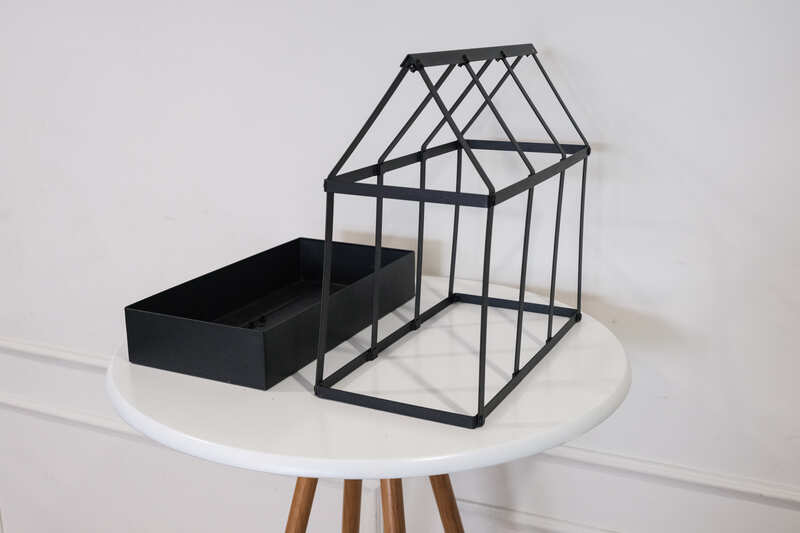 Ikea SENAPSKÅL plant pot holder Galvanized steel frame