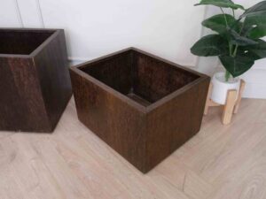 Multi-purpose wooden bucket, brown