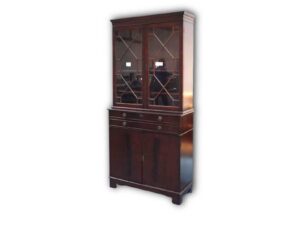 Chinese style wooden display cabinet, 2 glass doors, 3 wood doors, imported from Europe.