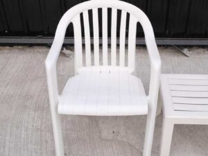 white table and chair set