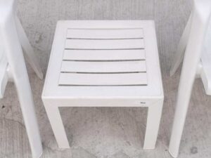 white table and chair set