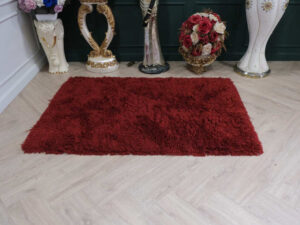 Carpet, carpet, fur, for the living room, red