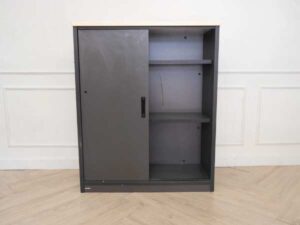 Filing cabinet, storage cabinet, black wooden frame, LAMEX.