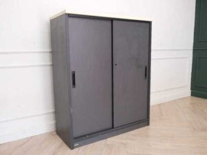 Filing cabinet, storage cabinet, black wooden frame, LAMEX.