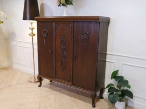 2-door storage cabinet, walnut wood color, European workmanship, from Germany.