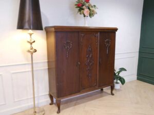 2-door storage cabinet, walnut wood color, European workmanship, from Germany.