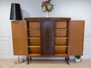 2-door storage cabinet, walnut wood color, European workmanship, from Germany.