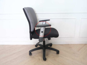 Office chair, fabric seat, black-gray perfect