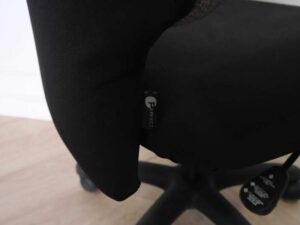 Office chair, fabric seat, black-gray perfect