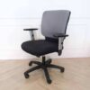 Office chair, fabric seat, black-gray perfect