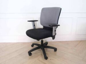 Office chair, fabric seat, black-gray perfect