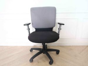 Office chair, fabric seat, black-gray perfect