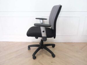 Office chair, fabric seat, black-gray perfect