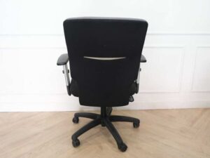 Office chair, fabric seat, black-gray perfect