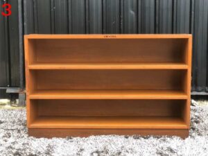 Document shelf, 3 shelves, wooden frame, brown