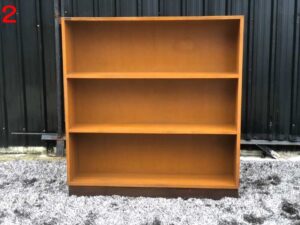 Document shelf, 3 shelves, wooden frame, brown