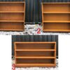 Document shelf, 3 shelves, wooden frame, brown
