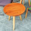 Round wooden table, medium size