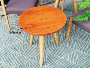 Round wooden table, medium size