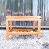 Side table, storage table, square top, wooden frame