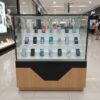 Jewelry cabinet, glass display cabinet, phone display cabinet, sliding glass door, black top wooden frame