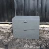 File cabinet with 2 drawers, plain gray