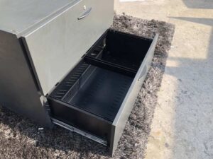 File cabinet with 2 drawers, plain gray