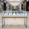 Jewelry cabinet, glass display cabinet, phone display cabinet, sliding glass door, gray