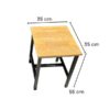 Wooden chairs, bar stools, cafes, restaurants, black steel legs.