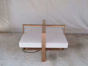 Product display shelves, display stands, acrylic top, rose gold stainless steel frame, beautiful design.