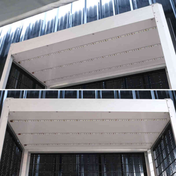 Storage holder, storage shelf, storage cabinet, steel mesh walls on 3 sides (gray-black)