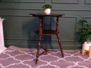 Tall side table with 2 shelves, European made from Germany.