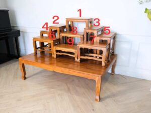 Altar table, group 9, teak wood, 46 cm
