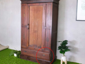 Storage cabinet, real wood cabinet, 1 door, 1 drawer