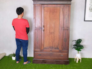 Storage cabinet, real wood cabinet, 1 door, 1 drawer
