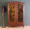 Bookcase, 2 doors, 2 drawers, mahogany color European work comes from Germany.