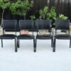leather cushion chair Mesh backrest, black
