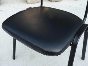 leather cushion chair Mesh backrest, black