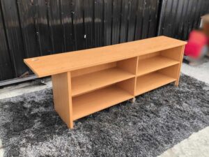 Wooden document shelf, 4 shelves