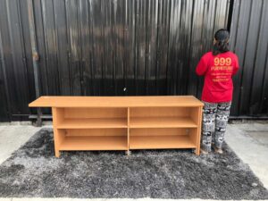 Wooden document shelf, 4 shelves