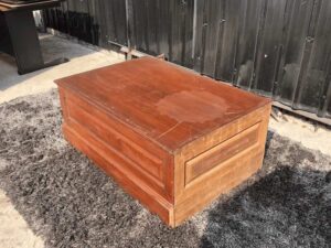 Wooden base, artisan woodwork, classic style.