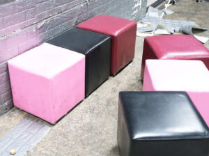 Dice cushion, dice stool, rectangular cushion, artificial leather