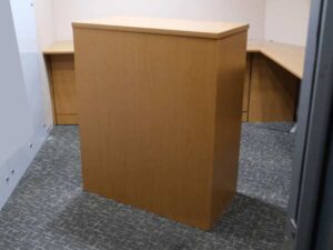 Wooden filing cabinet, 3 drawers, hanging file type, brown