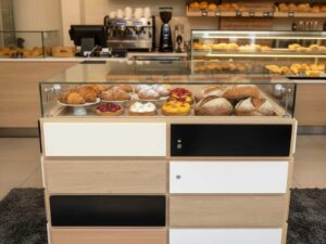 Jewelry cabinet, glass cabinet to display products Bakery glass cabinet Drawer style glass door
