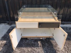 Jewelry cabinet, glass cabinet to display products Bakery glass cabinet Drawer style glass door
