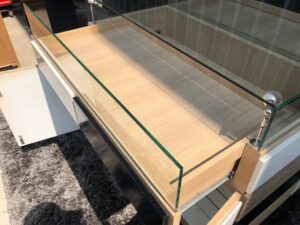 Jewelry cabinet, glass cabinet to display products Bakery glass cabinet Drawer style glass door