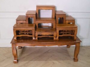 Altar table, group 9, teak wood, 36 cm