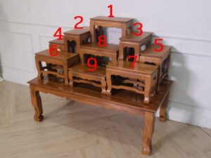 Altar table, group 9, teak wood, 36 cm