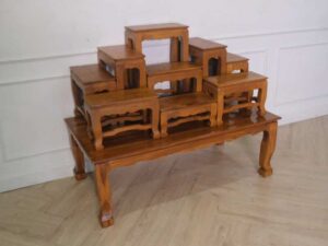Altar table, group 9, teak wood, 36 cm