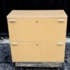 File cabinet, 2 drawers, wooden frame, maple color